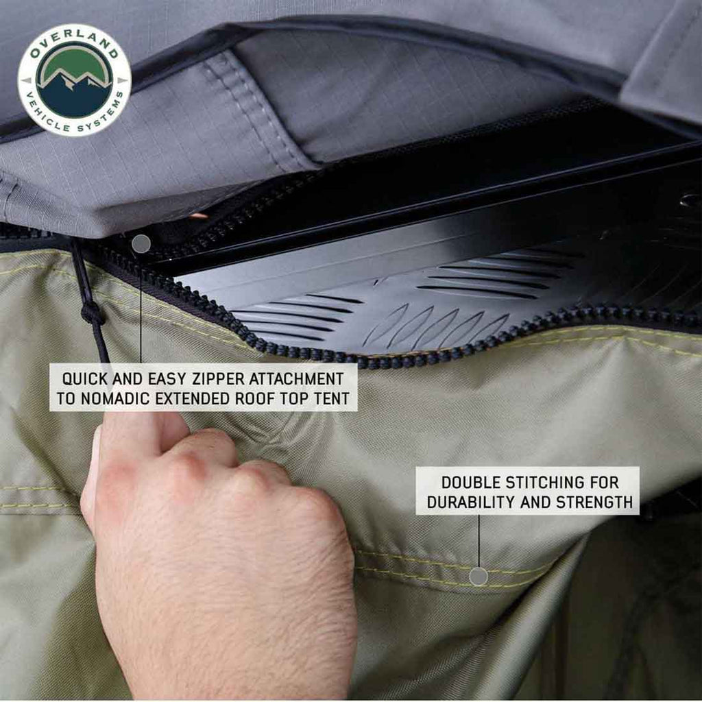 Roof Top Tent Annex Green Base With Black Floor & Travel Cover