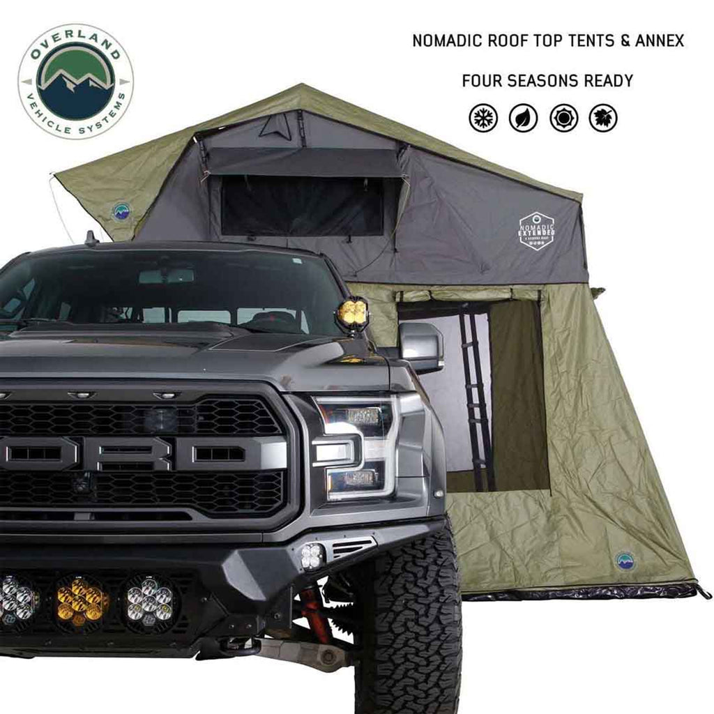 Roof Top Tent Annex Green Base With Black Floor & Travel Cover