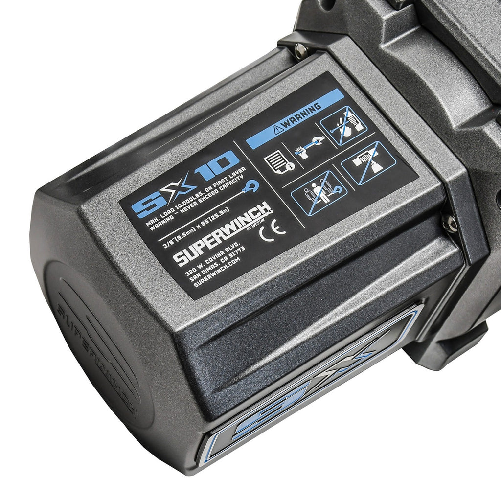 SX10SR 12V DC 10,000lb Synthetic Rope Winch