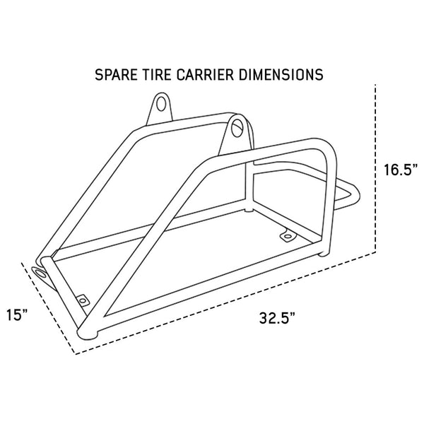 Spare Tire Carrier for Off-Road Trailer - Heavy-Duty Swing-Out Mount | OVS