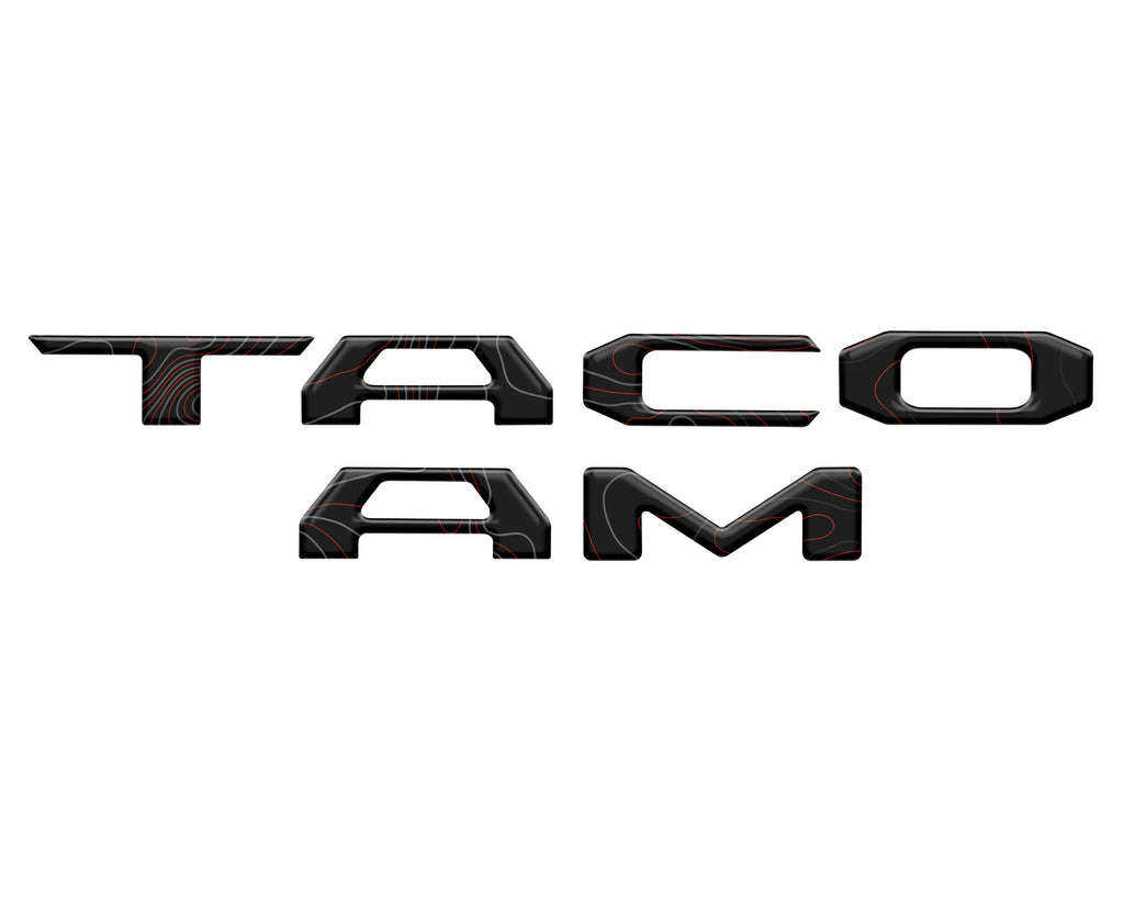 Tailgate Letter Inserts Fits 2016-2023 Toyota Tacoma