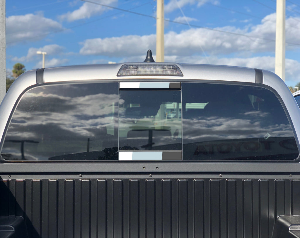 Rear Power Sliding Window Accent Overlays Fits 2016-2023 Toyota Tacoma