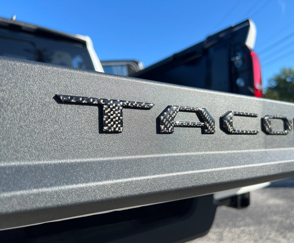 Bed Rail Tailgate Letter Overlays Fits 2024-2026 Toyota Tacoma