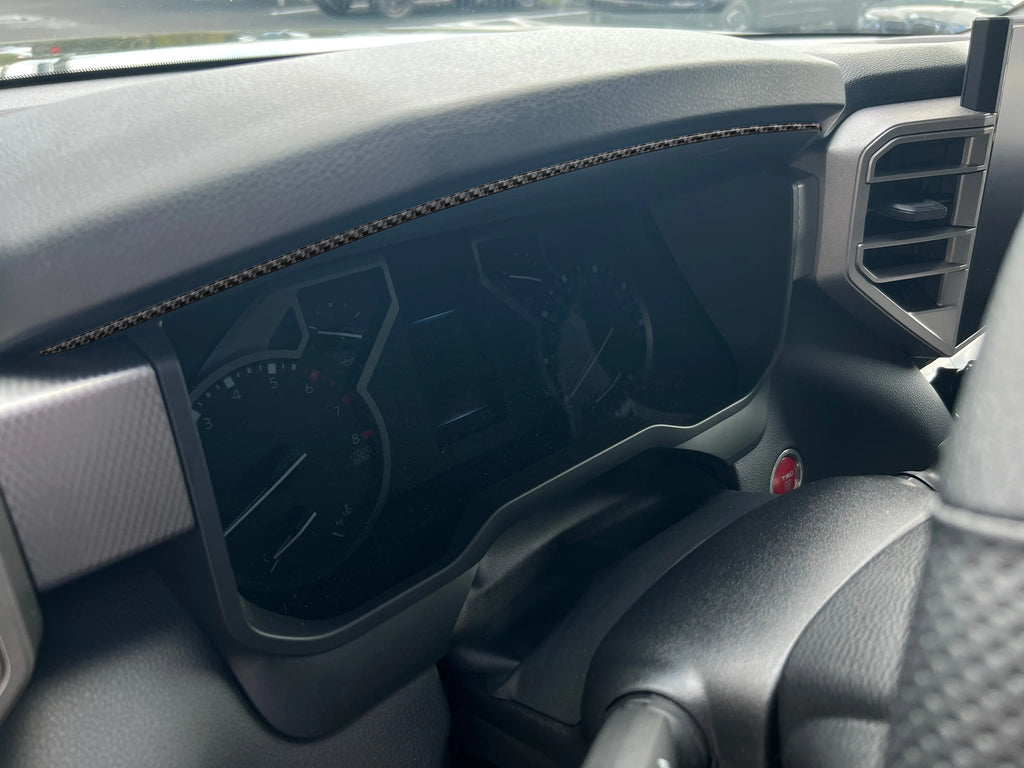 Upper Instrument Gauge Cluster Accent Trim for 2022-2026 Toyota Tundra & 2023-2026 Toyota Sequoia - installed view | Tufskinz.com