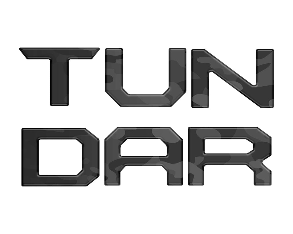 Tailgate Letter Inserts for 2022-2026 Toyota Tundra - installed view | Tufskinz.com