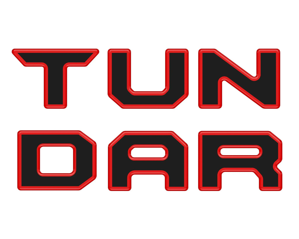 Bed Rail Tailgate Letter Overlays for 2022-2026 Toyota Tundra - packaging contents | Tufskinz.com