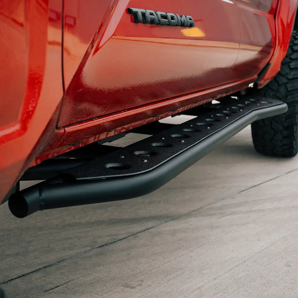 Manufacturer photo of a Cali Raised rock slider on a 2024+ Tacoma.