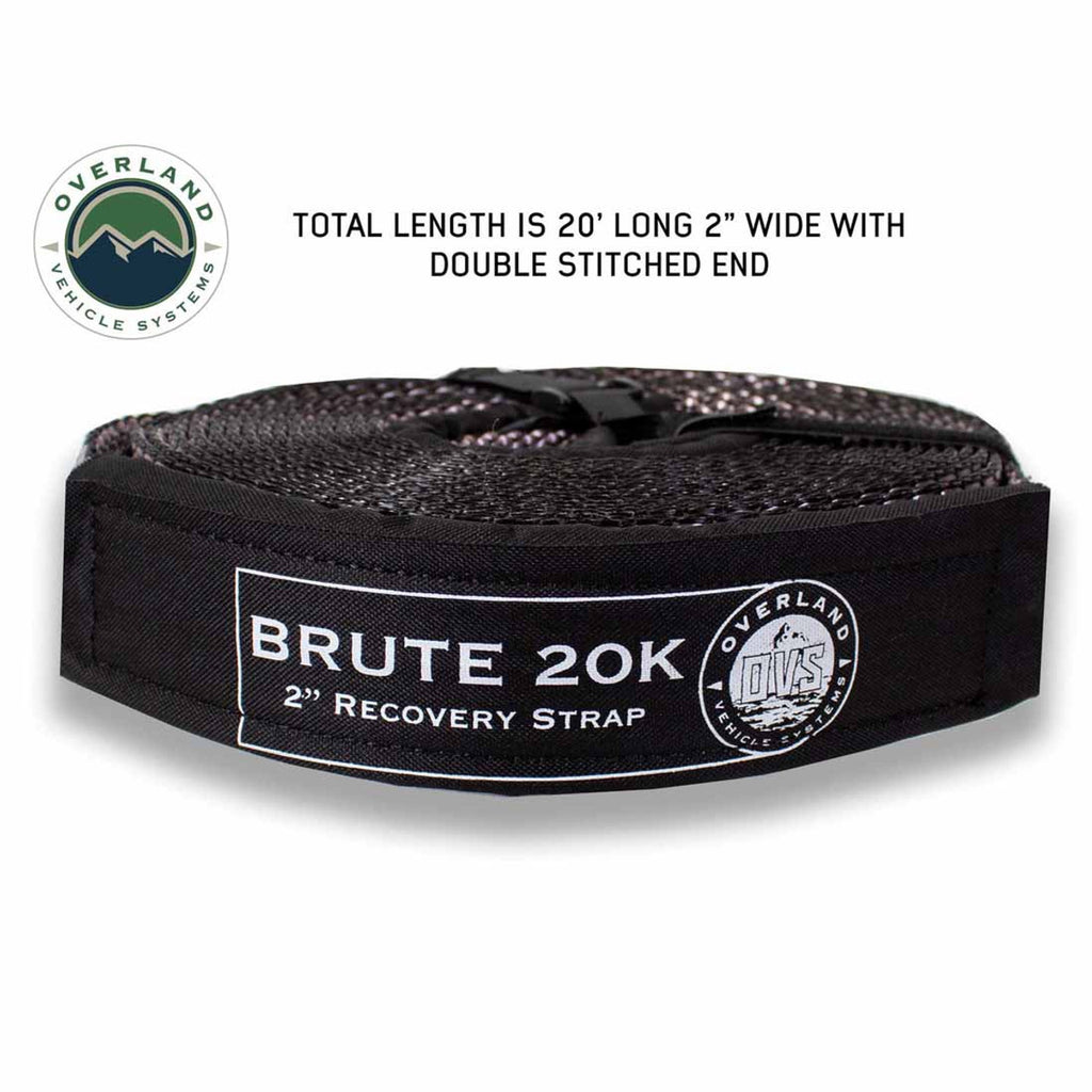 Tow Strap Gray With Black Ends & Storage Bag