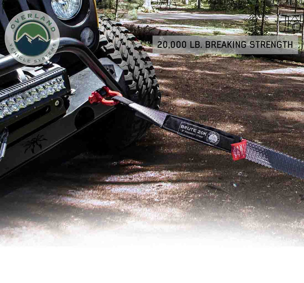 Tow Strap Gray With Black Ends & Storage Bag