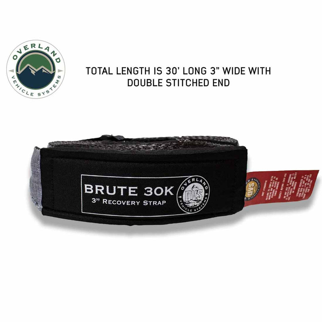 Tow Strap Gray With Black Ends & Storage Bag