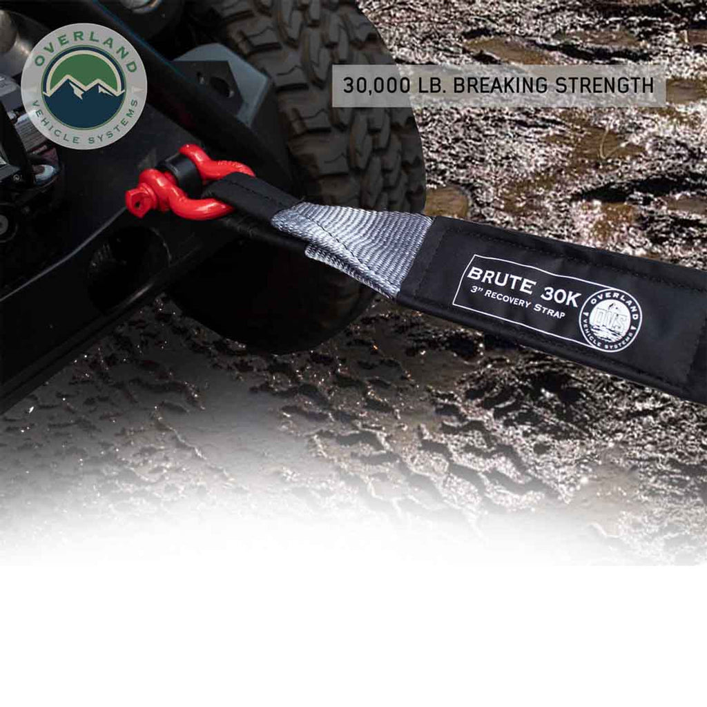 Tow Strap Gray With Black Ends & Storage Bag