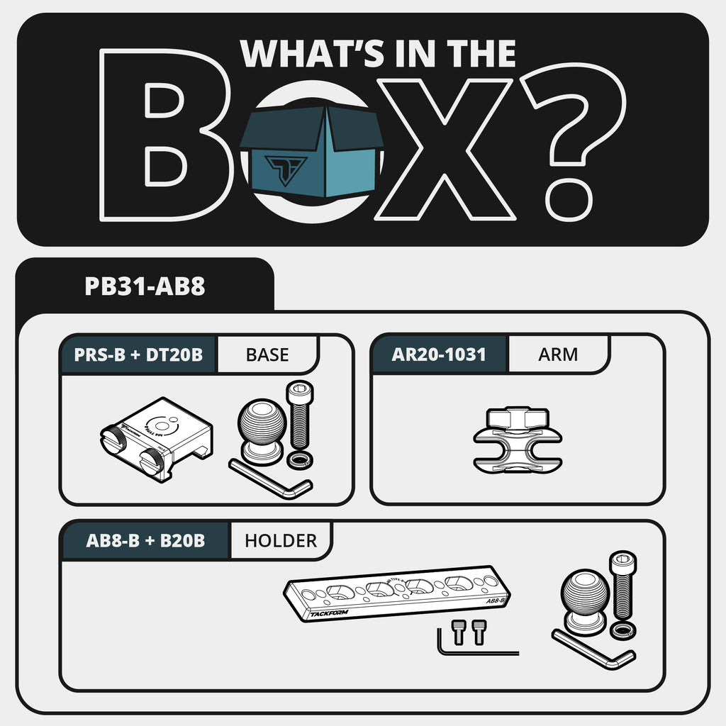 8 Gang Auxbeam Holder | TRAXX™ - Assault Track Base | 2