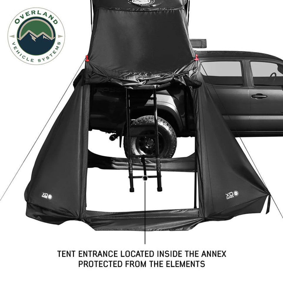 XD Everest Annex Room Roof Top Tent Extension - Black Body Grey Trim