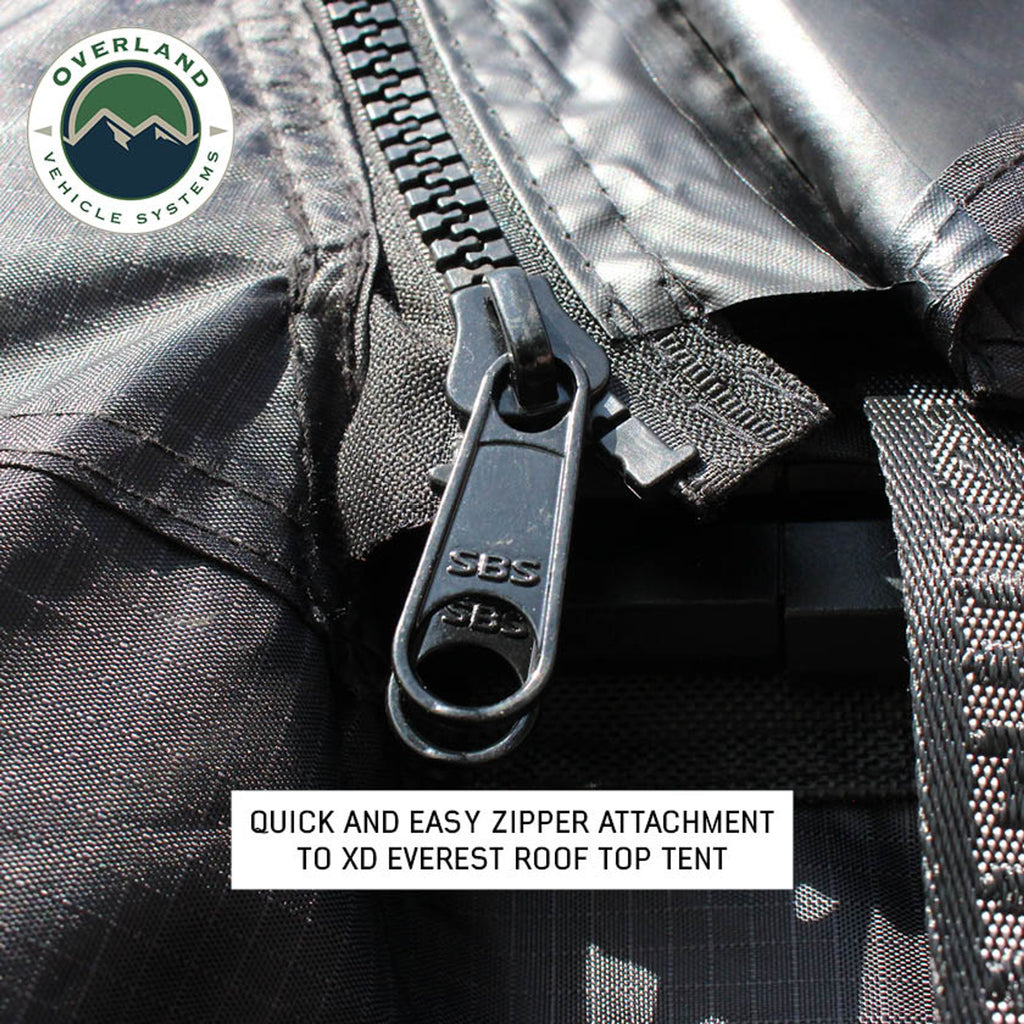 XD Everest Annex Room Roof Top Tent Extension - Black Body Grey Trim