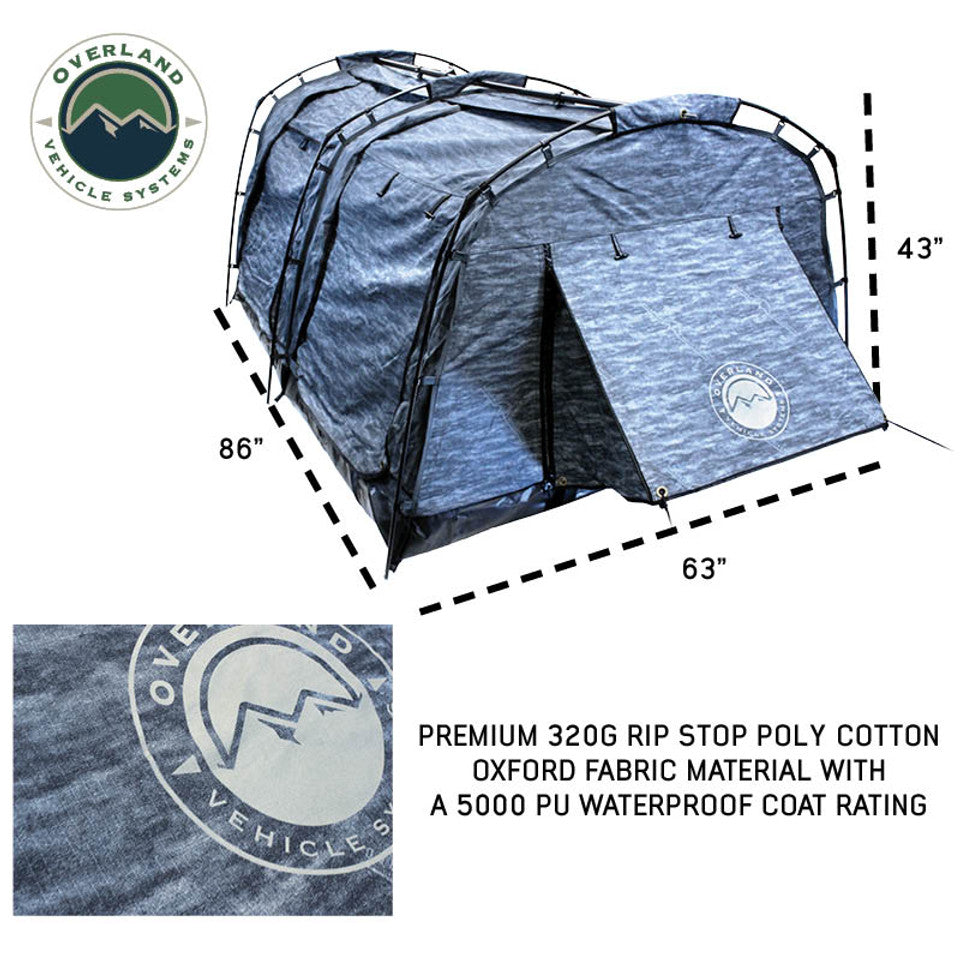 XD Khumbu 2 Person Swag Bag Tent W/ Black Out, Blue Body, and Storage Bag