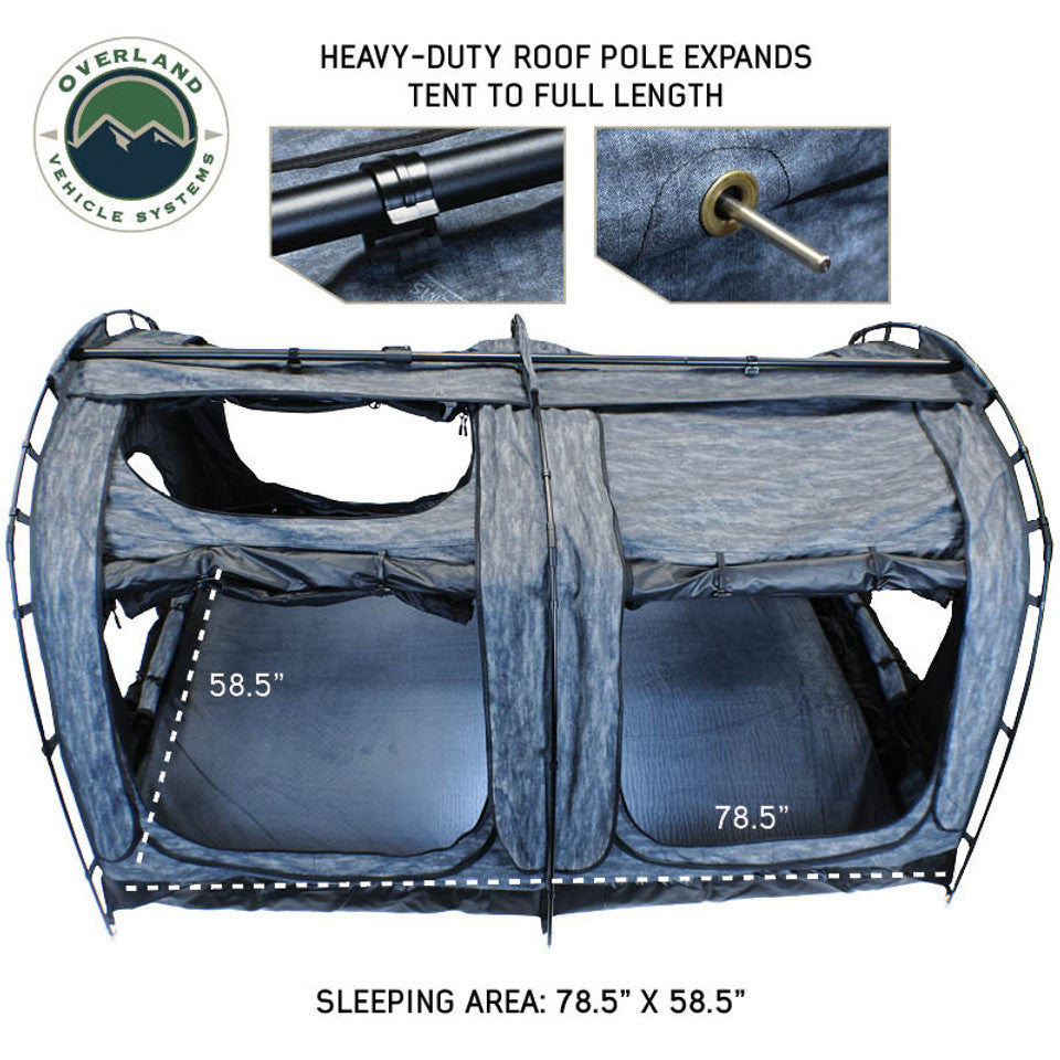 XD Khumbu 2 Person Swag Bag Tent W/ Black Out, Blue Body, and Storage Bag