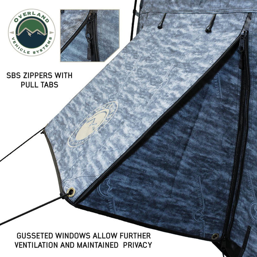 XD Khumbu 2 Person Swag Bag Tent W/ Black Out, Blue Body, and Storage Bag