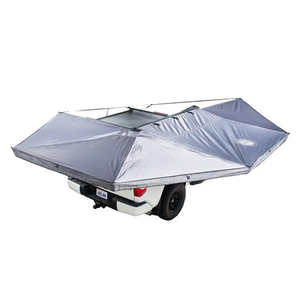 XD Nomadic 270 - Awning W/Lights & Black Out Grey Hex, Black Trim & Black Travel Cover | Overland Vehicle Systems