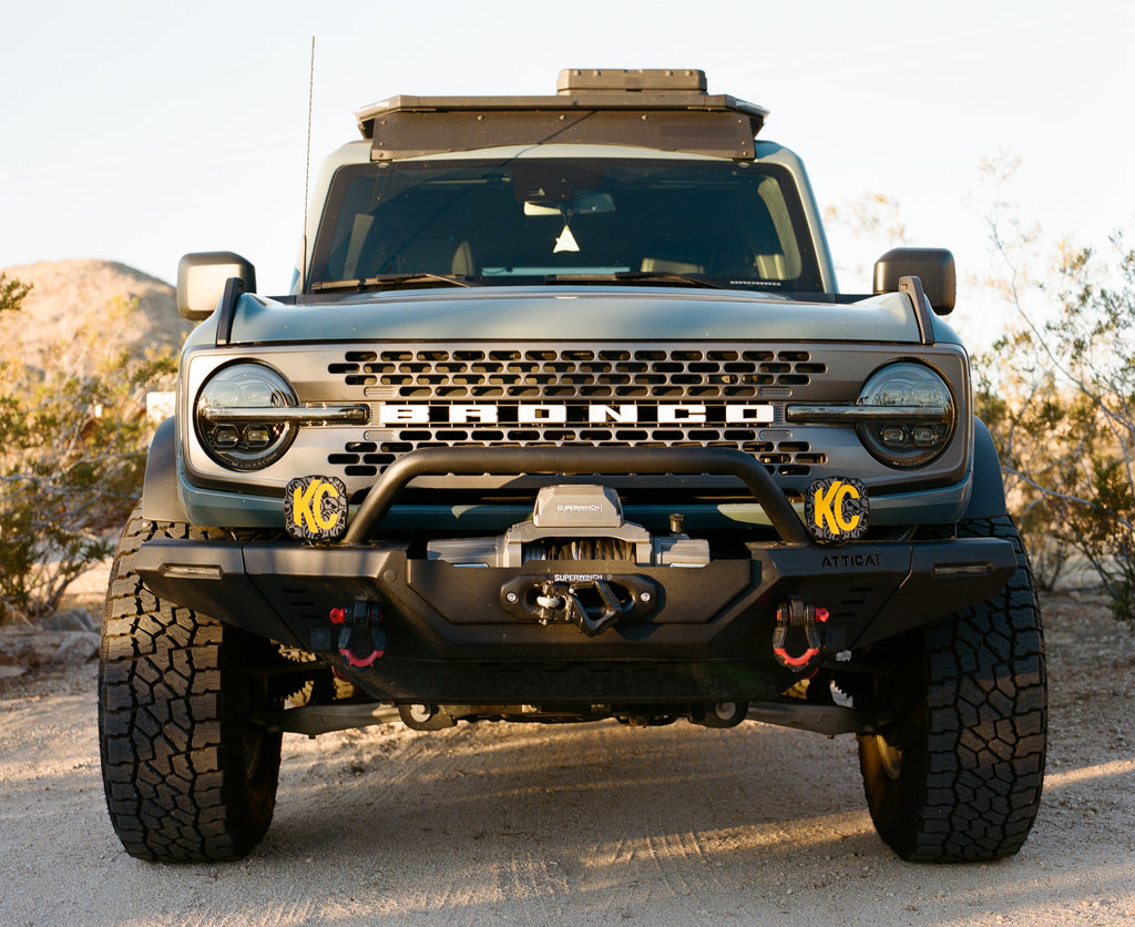 Ford Bronco front view fitted with Attica Sol Series headlights