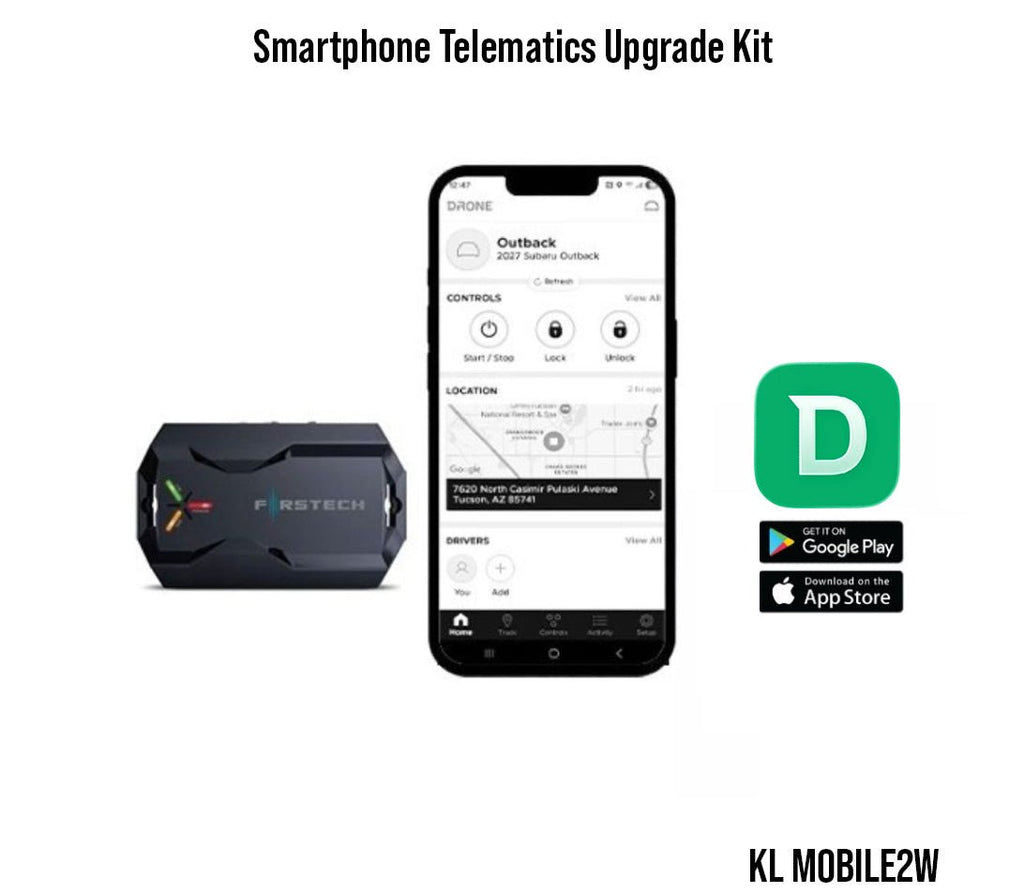 MOBILE2W - Smartphone Remote Start & GPS Tracking Upgrade Kit, App Control of Kleinn Remote Starter
