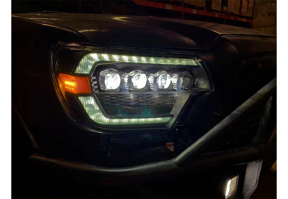 NOVA-Series LED Projector Headlights Alpha-Black 12-15 Toyota Tacoma