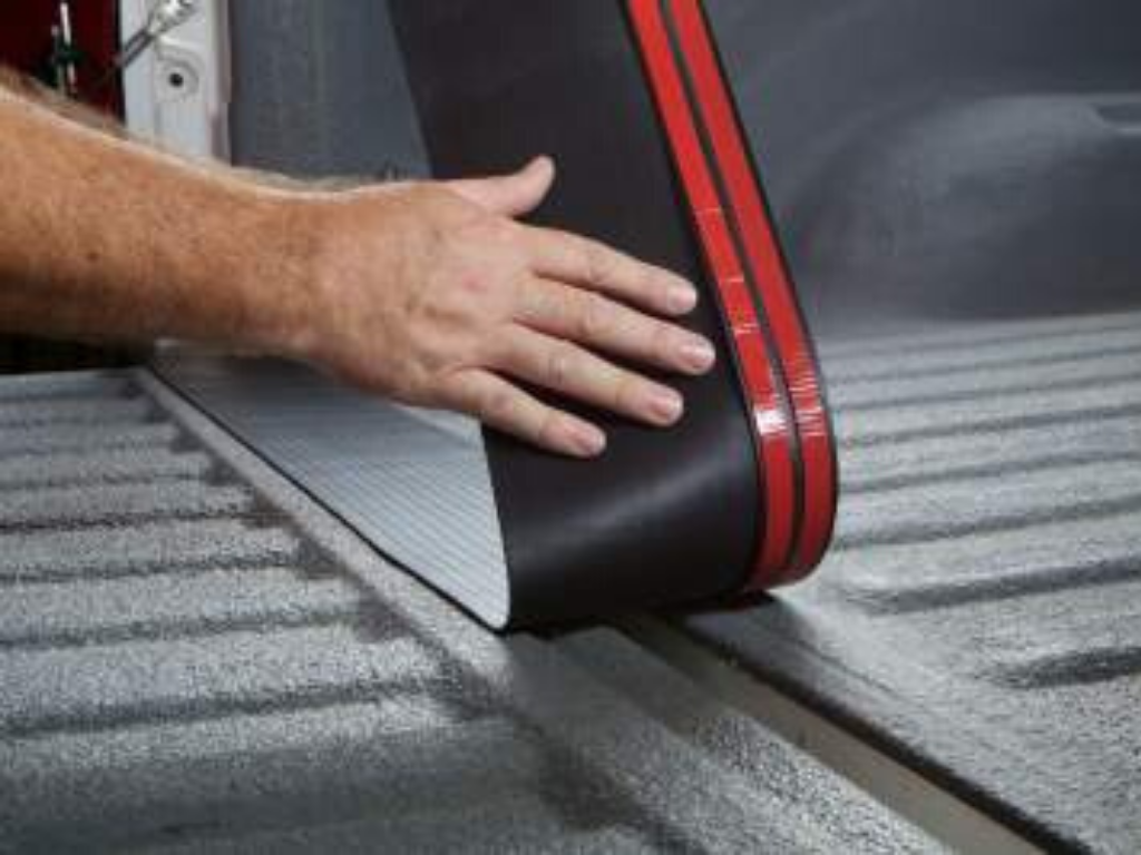 KVMORZE 17.4 Ft Adhesive Truck Bed Tailgate Gap Cover, Rubber Seal Pickup Tailgate Gap Cover, Sealing Set With Roller Tool For Truck Automotive, 4.17x