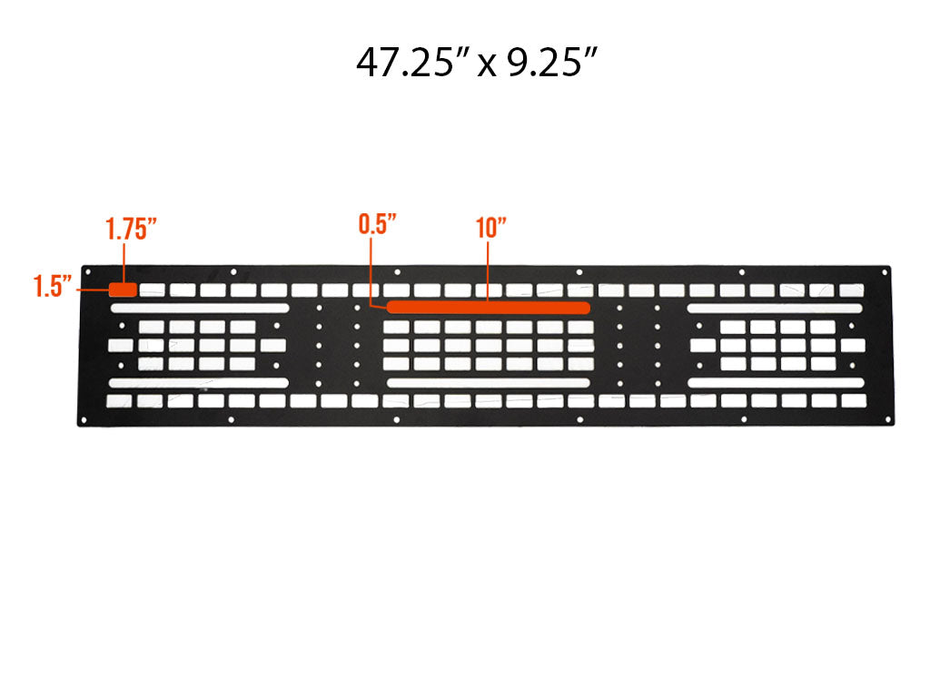 Roof Rack MOLLE Panel for Gear Storage | Cali Raised LED