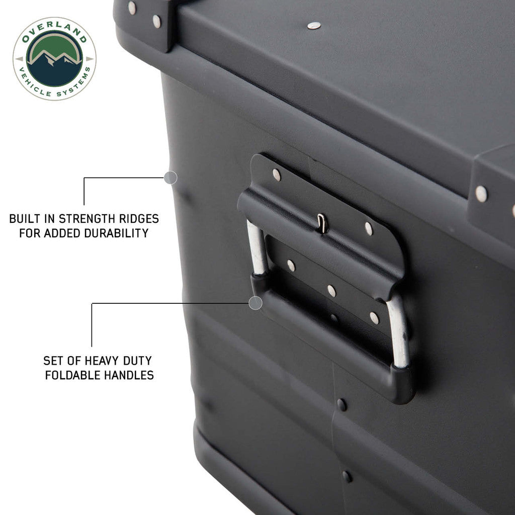 Storage Box 40L W/ Clip Handles On Wheels - KDL