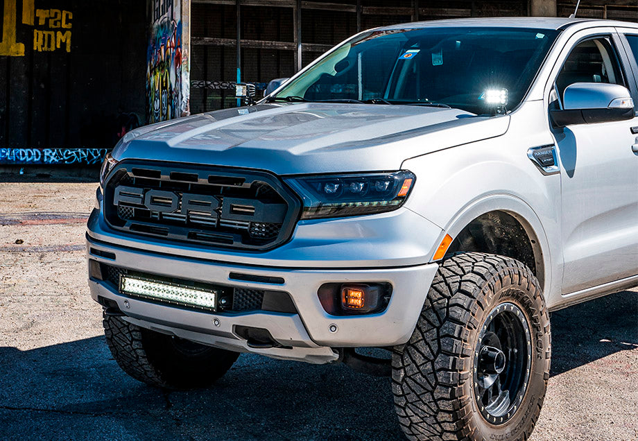 2019 Ford Ranger Bumper LED Light Bar Brackets Cali Raised LED