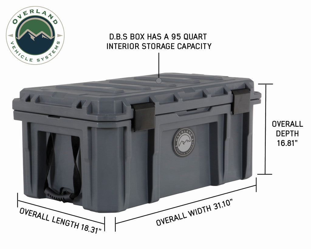 OVS D.B.S. Dark Grey Dry Box with Drain, and Bottle Opener