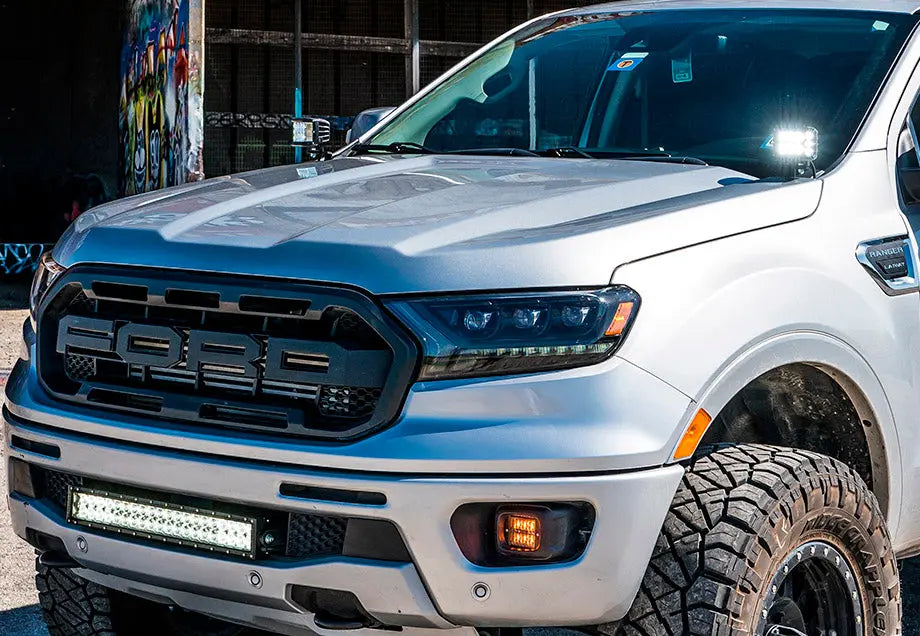 Ditch Lights Raptor Ranger 2019-2022 Ford Ranger Low Profile Ditch Light Brackets Kit – Cali ...