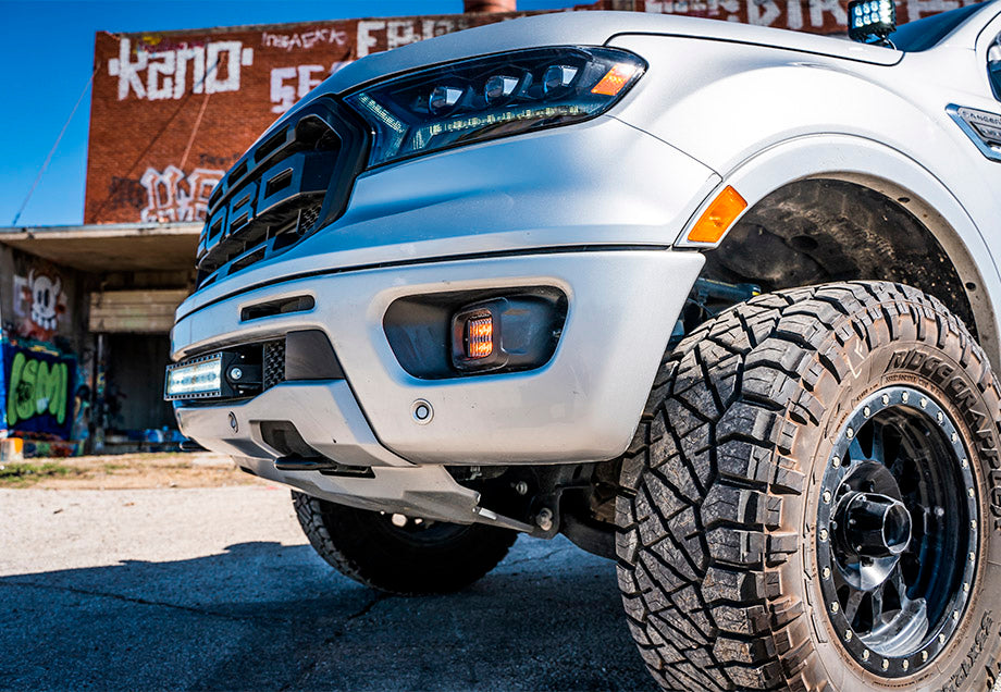 LED Fog Light Pod Replacements Brackets Kit For 2019-2022 Ford Ranger