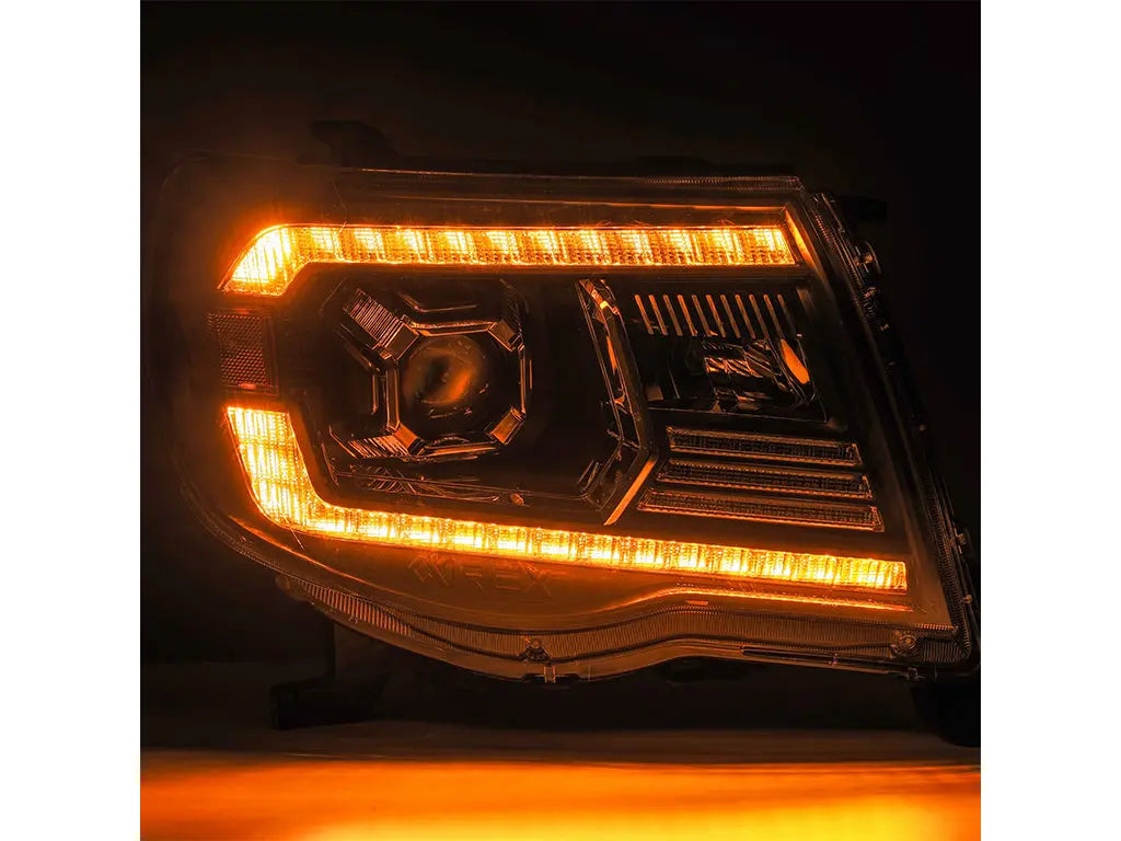 thumbnail image 2 of Black Amber Headlights + LED Tail Lights Combo For 2005-2011 Toyota Tacoma 2 of 5