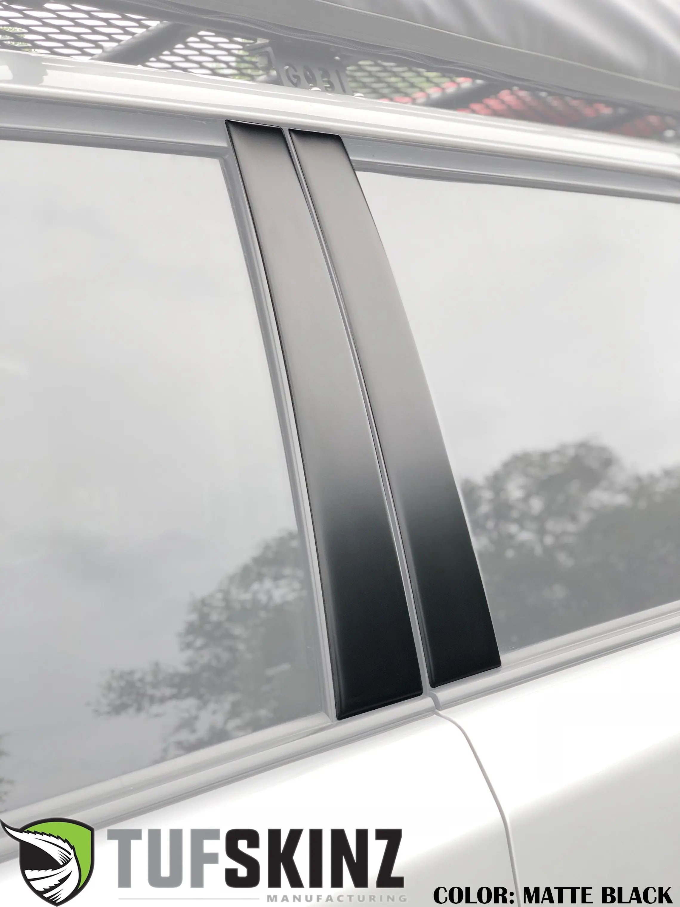 6-Piece Glossy Black Pillar Cover Kit For 1996-2002 Toyota 4Runner - Easy DIY Install