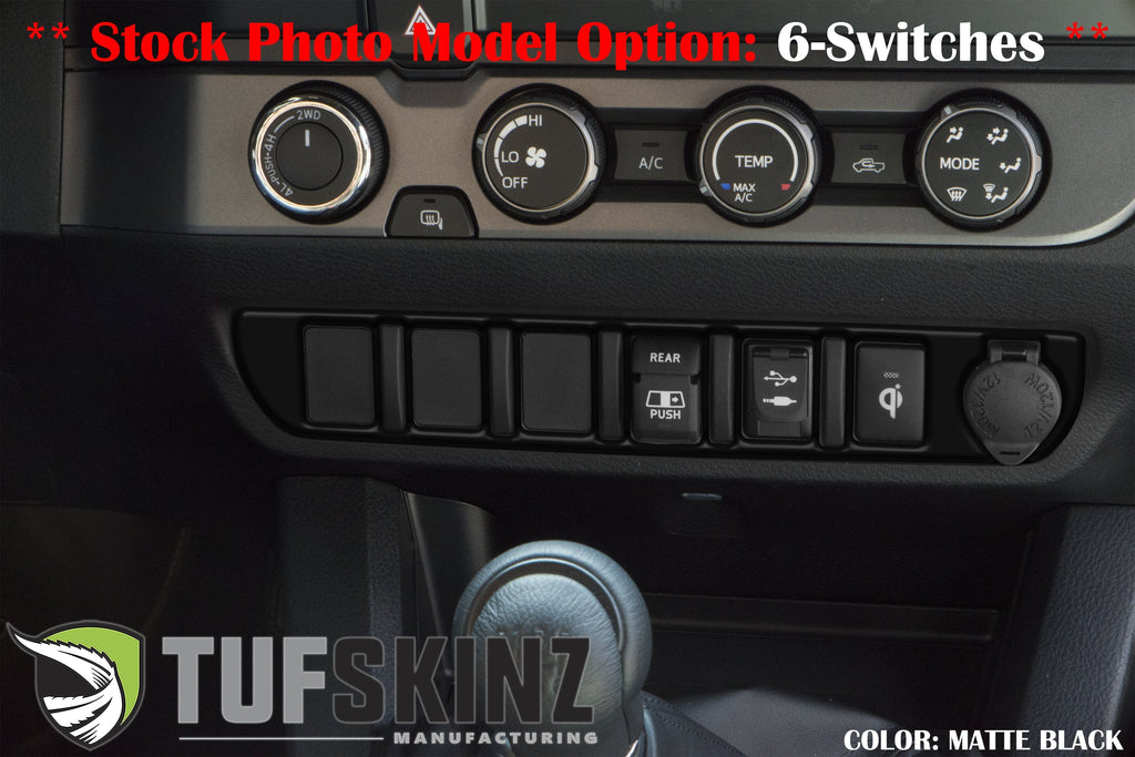 Center Dash Switch Panel Accent Fits 2016-2023 Toyota Tacoma