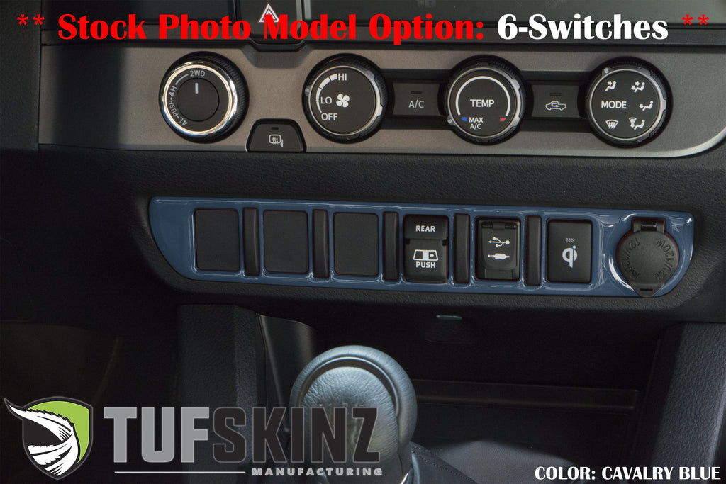 Center Dash Switch Panel Accent Fits 2016-2023 Toyota Tacoma