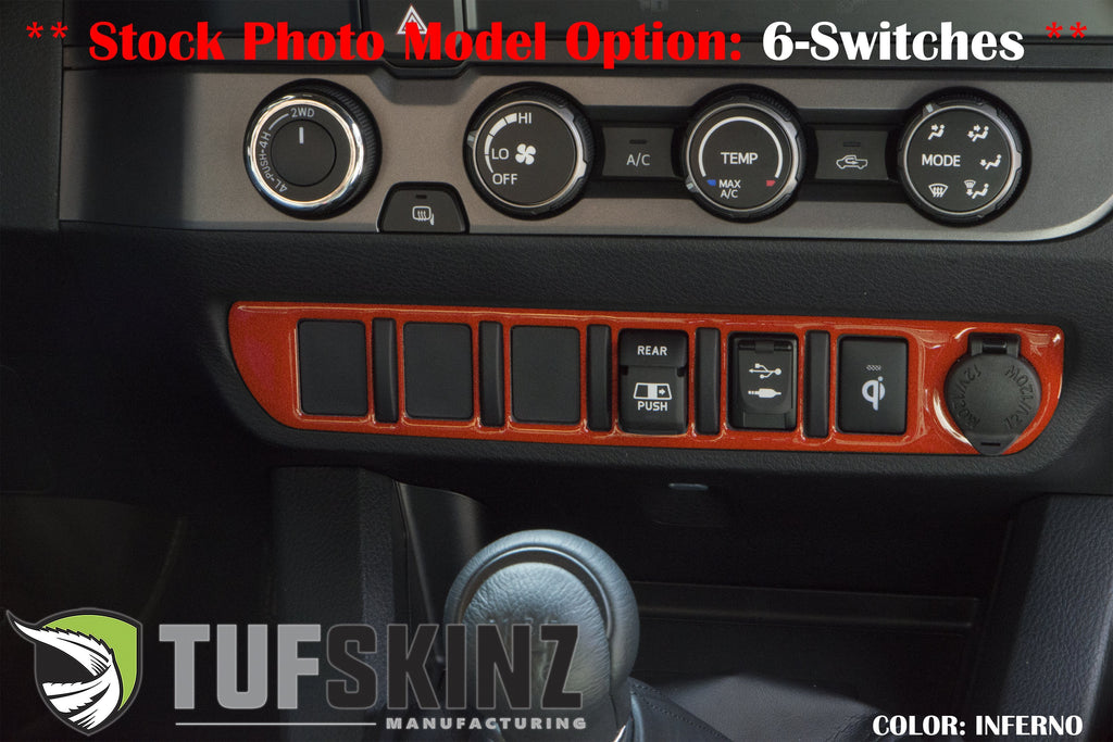 Center Dash Switch Panel Accent Fits 2016-2023 Toyota Tacoma