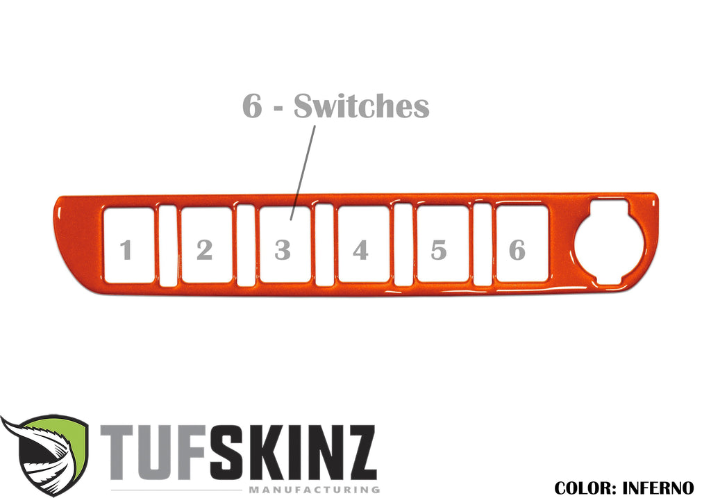 Center Dash Switch Panel Accent Fits 2016-2023 Toyota Tacoma