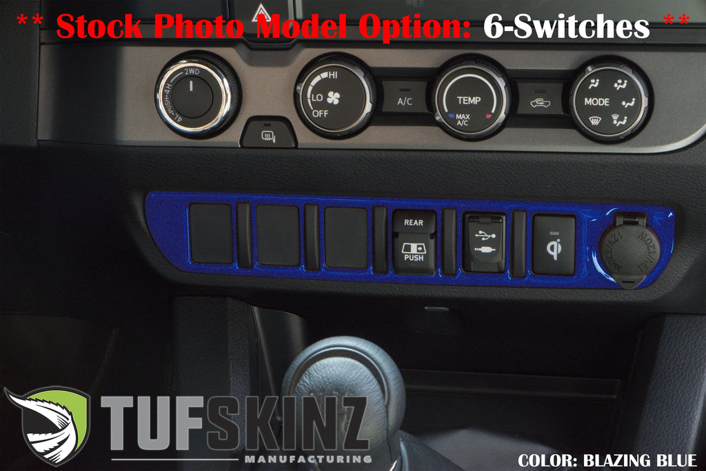 Center Dash Switch Panel Accent Fits 2016-2023 Toyota Tacoma