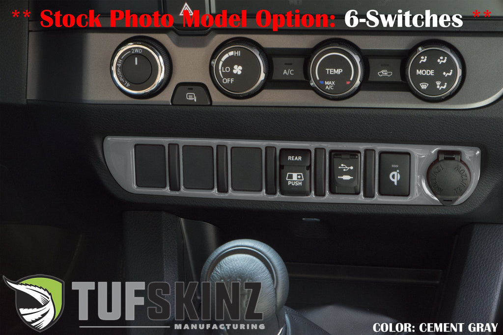 Center Dash Switch Panel Accent Fits 2016-2023 Toyota Tacoma