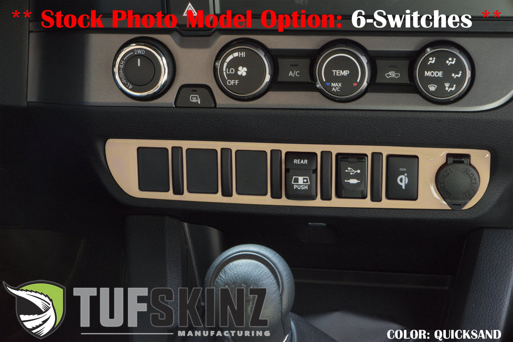 Center Dash Switch Panel Accent Fits 2016-2023 Toyota Tacoma