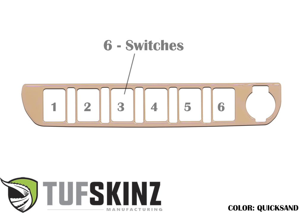 Center Dash Switch Panel Accent Fits 2016-2023 Toyota Tacoma