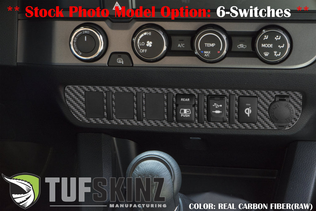 Center Dash Switch Panel Accent Fits 2016-2023 Toyota Tacoma