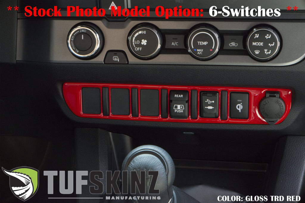 Center Dash Switch Panel Accent Fits 2016-2023 Toyota Tacoma