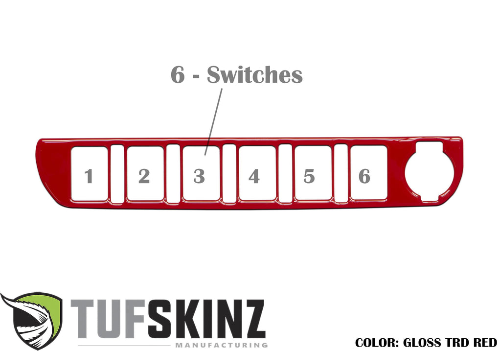 Center Dash Switch Panel Accent Fits 2016-2023 Toyota Tacoma