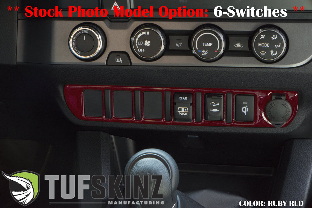 Center Dash Switch Panel Accent Fits 2016-2023 Toyota Tacoma