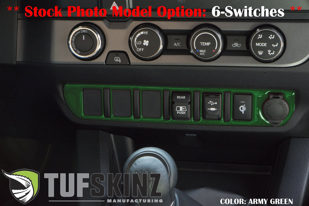 Center Dash Switch Panel Accent Fits 2016-2023 Toyota Tacoma