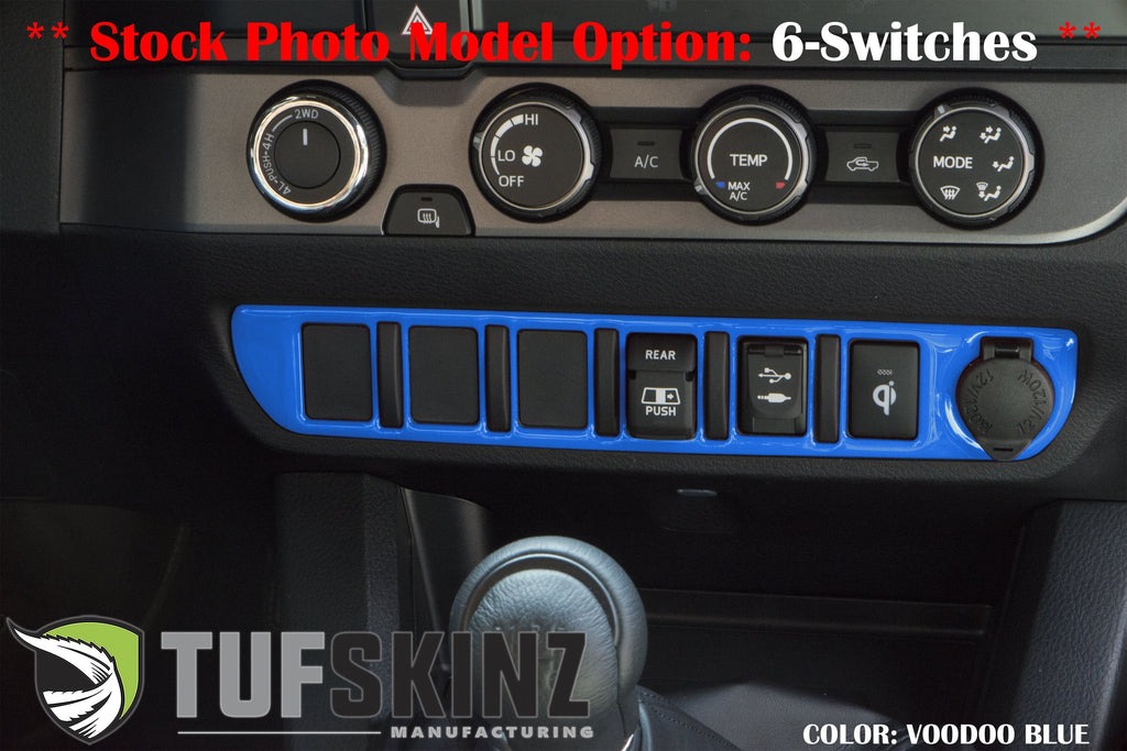 Center Dash Switch Panel Accent Fits 2016-2023 Toyota Tacoma