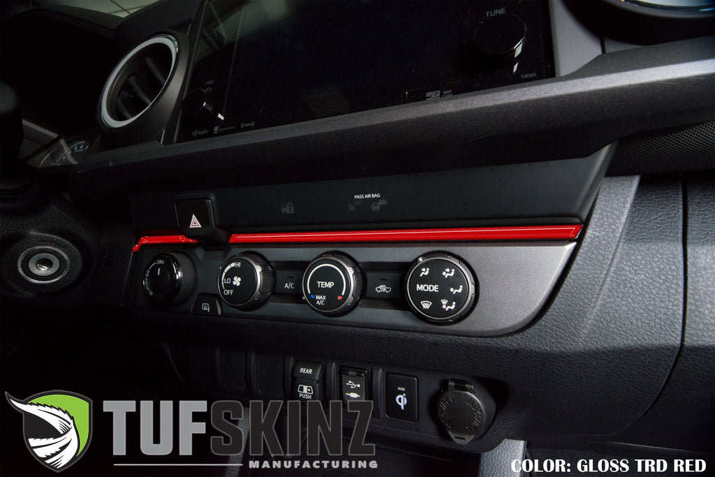 Strip Above Climate Control Accent Overlay Fits 2016-2023 Toyota Tacoma