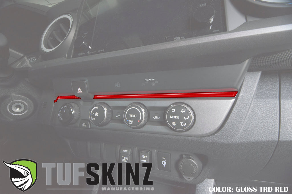 Strip Above Climate Control Accent Overlay Fits 2016-2023 Toyota Tacoma